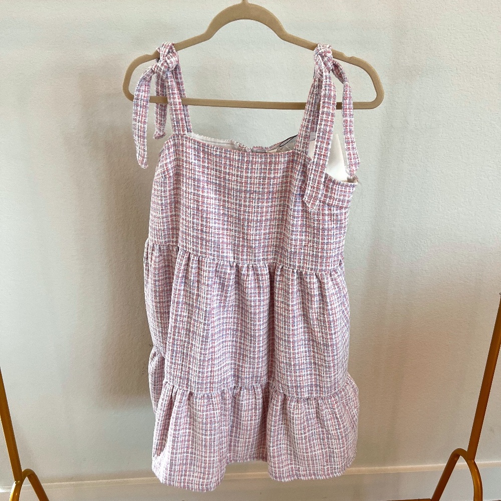 Shoulder Tie Mini Dress